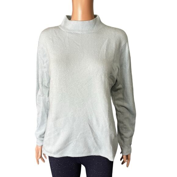 Christopher Fischer Designer Mock Turtleneck Cashmere Sweater Super Soft Large - Picture 1 of 4